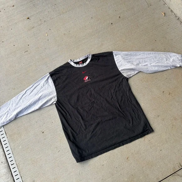 Vintage Nike Men’s Black Long Sleeve Team Canada Centre Swoosh 90s - Picture 4 of 8